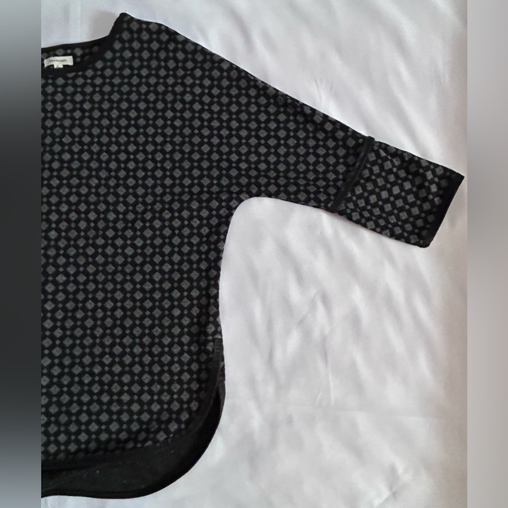 Max Studio Gray Geo Pattern Tunic Size Large - Picture 5 of 8